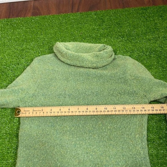 Vintage‎ Y2K Girl Planet Womens Small Green Preppy Turtleneck Glam Long Sleeve - Picture 4 of 5